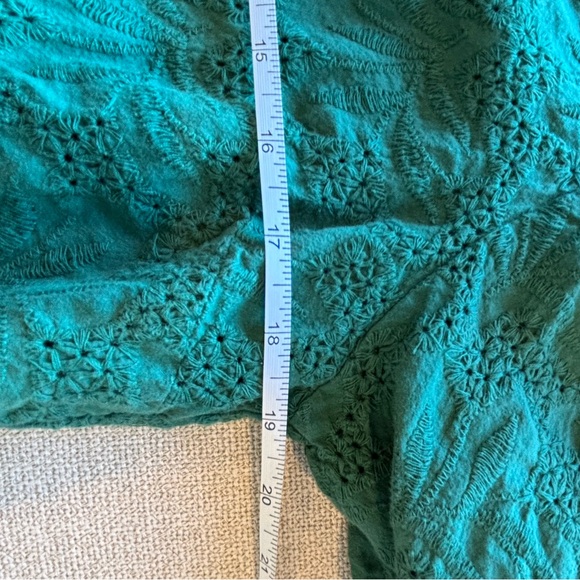 Marine Layer Green Lace V-Neck Blouse - Picture 6 of 6